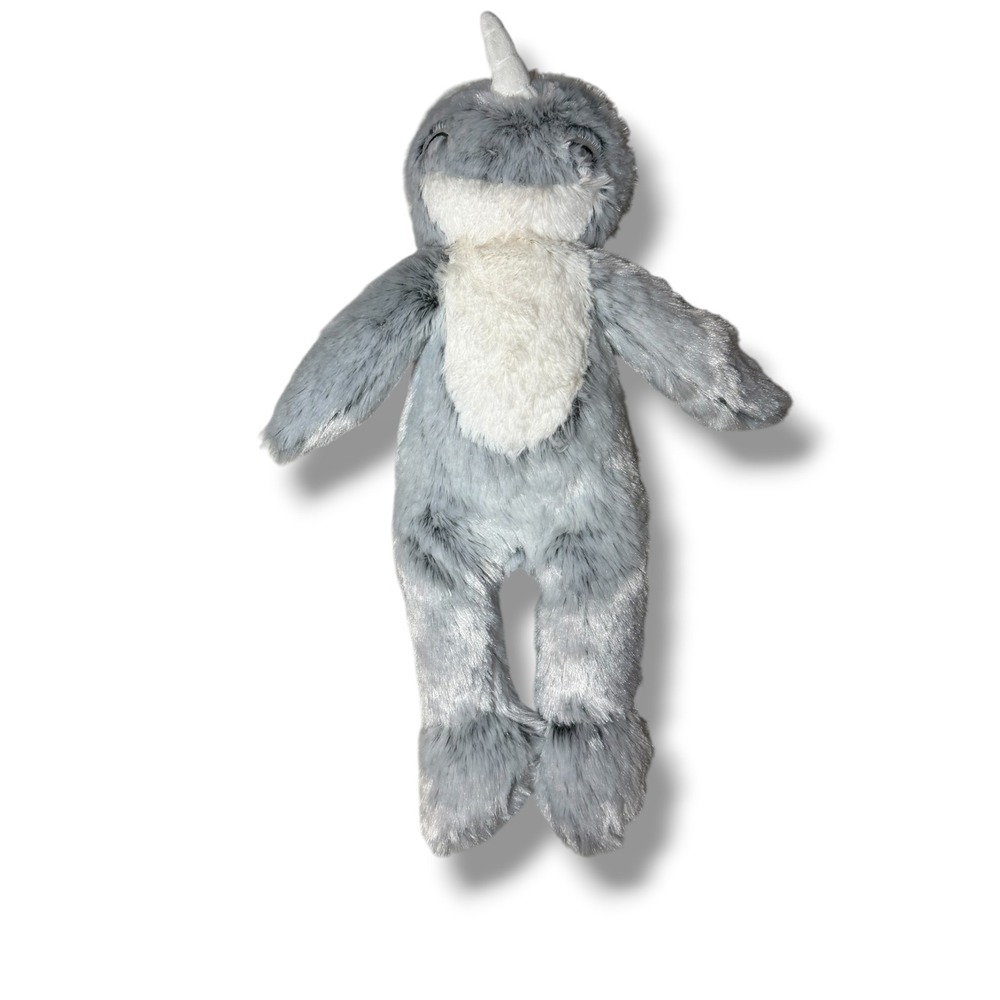Slumberkins Narwhal NWOT Snuggler Plush Toy Grey Retired Soft Stuffed Plush